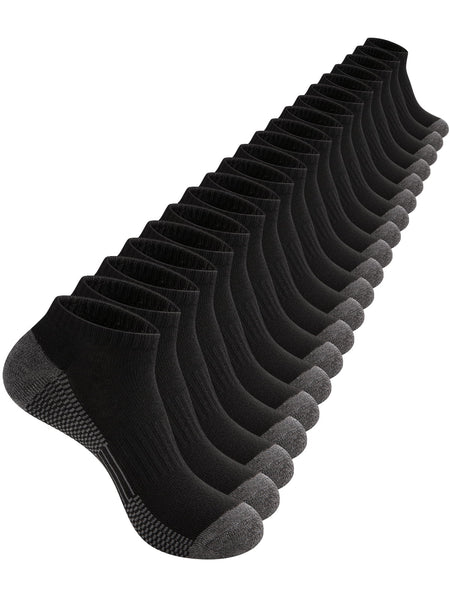 Mens 10 Pairs Athletic Ankle Socks Men'S Breathable Low Cut Socks
